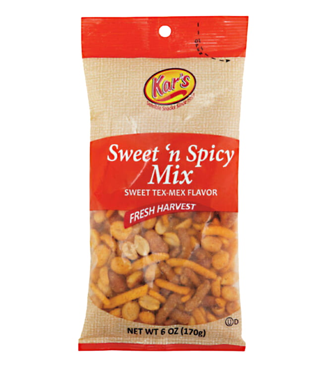 Kars Sweet 'N Spicy Nut Mix Trvl Pk - Peg Bag - 6 oz