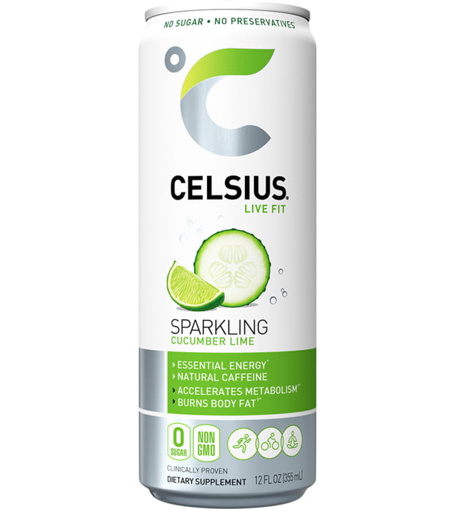Celsius Sparkling Cucumber Lime 12oz