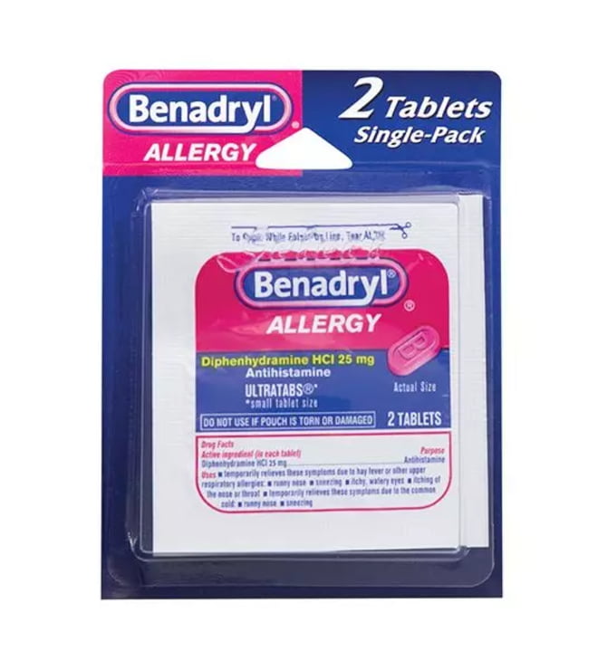 Benadryl Allergy Tablets Single Dose