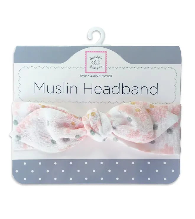 Muslin Headband Heavenly Floral Pink Newborn