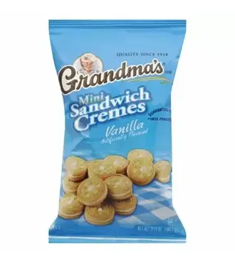 Grandmas Mini Vanilla Creme Sandwich Cookies 