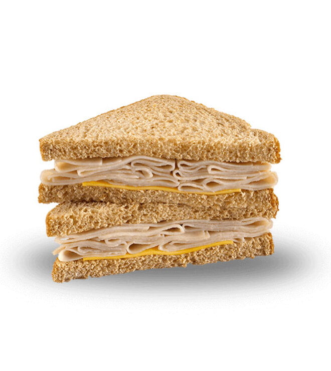 Deli Express Wedge Turkey and Cheese Wheat
