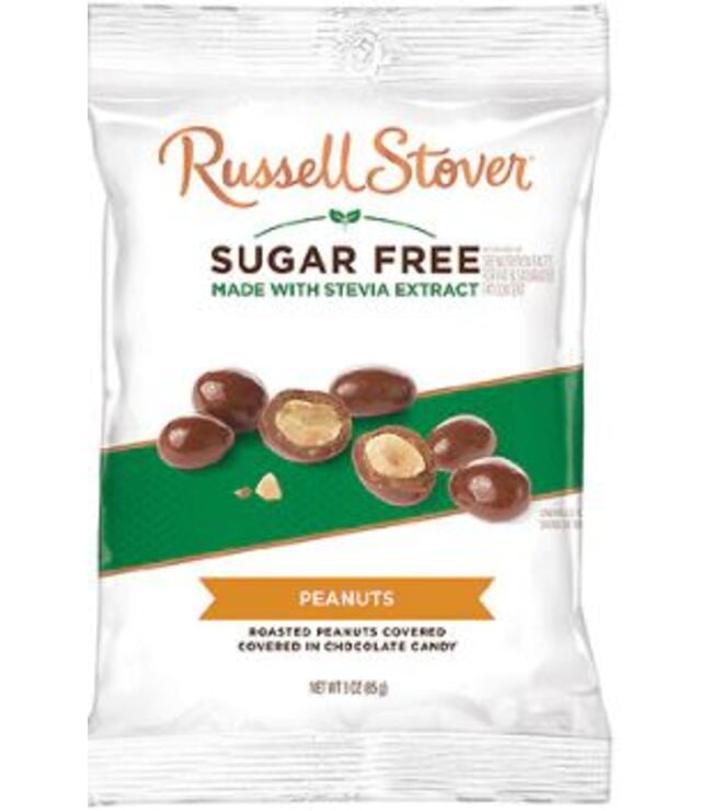 Russell Stover Sugar Free Peanuts Milk Chocolate Bag 3.6oz