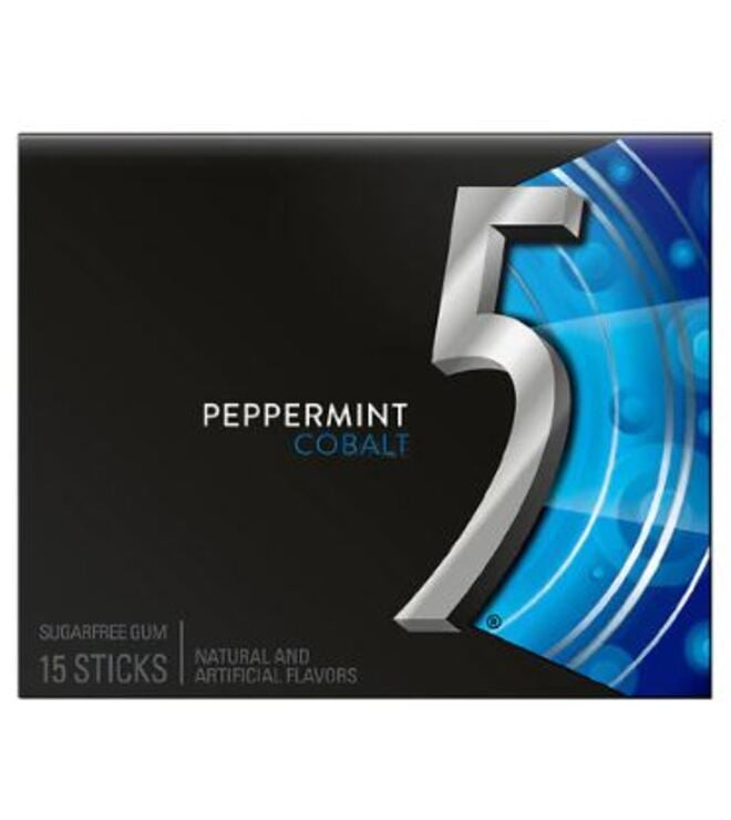 Wrigley's 5 Gum - Cobalt Peppermint - 12 Pack