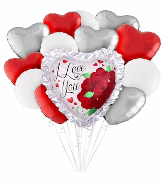 I Love You Heart Balloon Bouquet