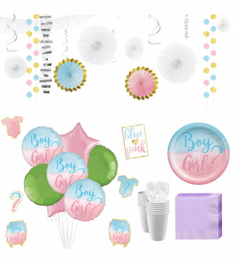 Boy or Girl Baby Shower Kit for 32 Guests