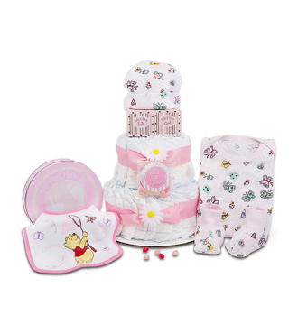 Baby Cakes Diaper Cake - Girl